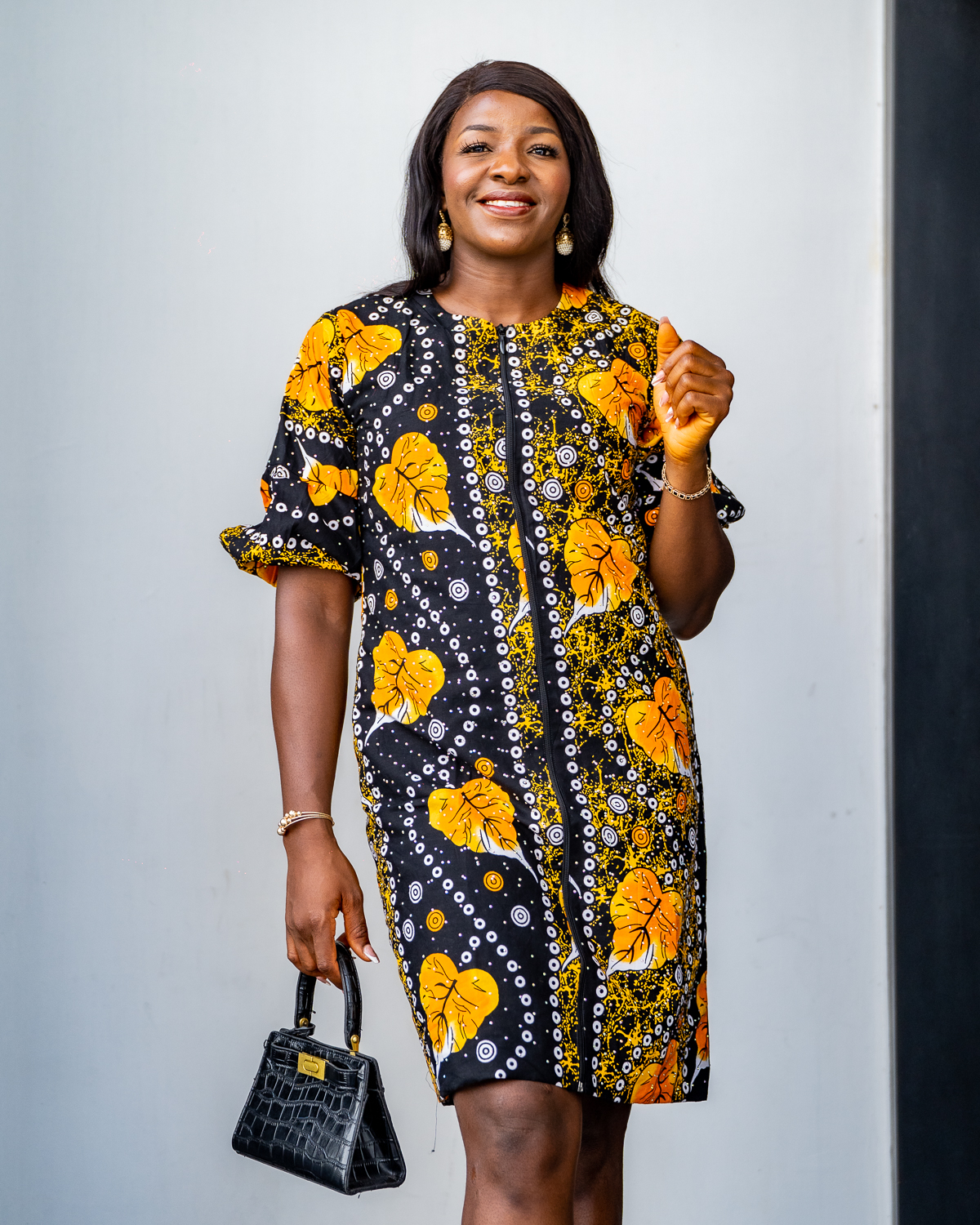 Bebeoma Smart Front Zip Dress