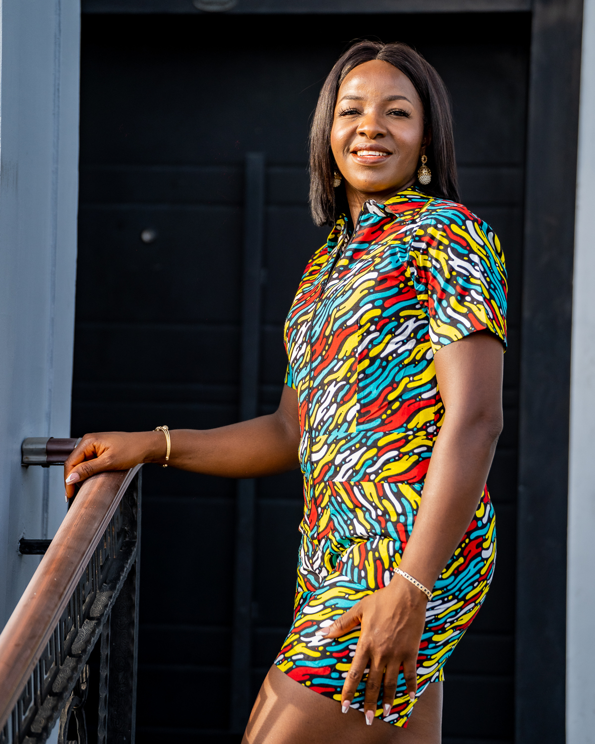 Nwanyimma Romper (Multicolor Ankara)(1)